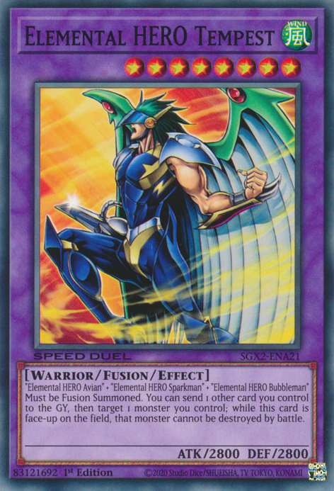 Elemental HERO Tempest [SGX2-ENA21] Common | Amazing Games TCG