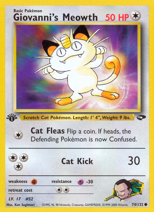 Giovanni's Meowth (74/132) [Gym Challenge 1st Edition] | Amazing Games TCG