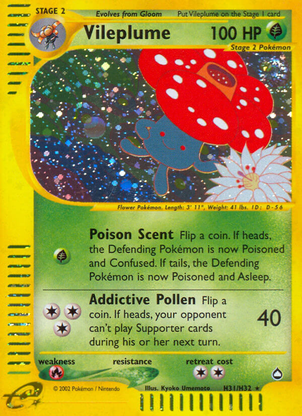 Vileplume (H31/H32) [Aquapolis] | Amazing Games TCG