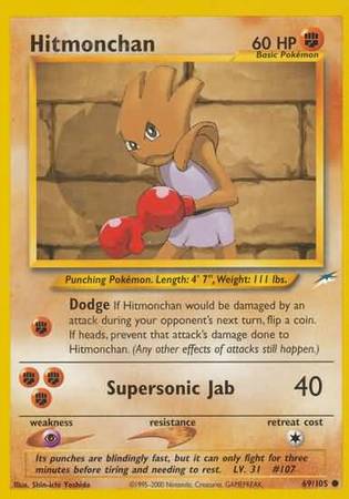 Hitmonchan (69/105) [Neo Destiny Unlimited] | Amazing Games TCG