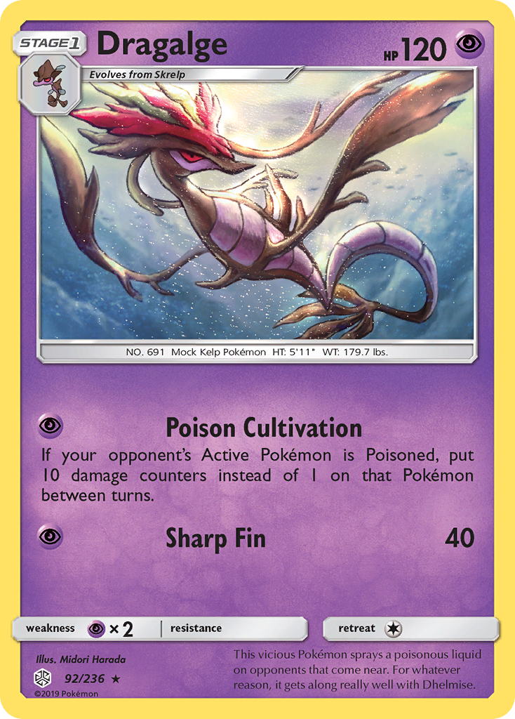 Dragalge (92/236) [Sun & Moon: Cosmic Eclipse] | Amazing Games TCG