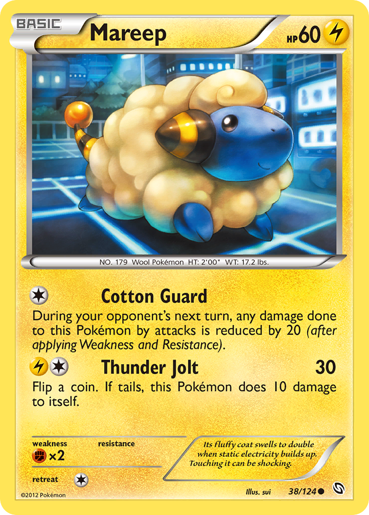 Mareep (38/124) [Black & White: Dragons Exalted] | Amazing Games TCG