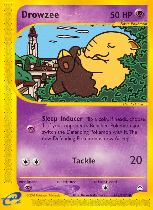 Drowzee (74a/147) [Aquapolis] | Amazing Games TCG