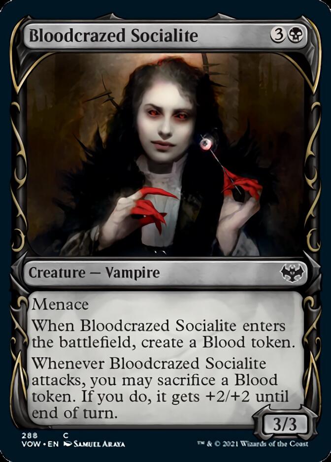 Bloodcrazed Socialite (Showcase Fang Frame) [Innistrad: Crimson Vow] | Amazing Games TCG