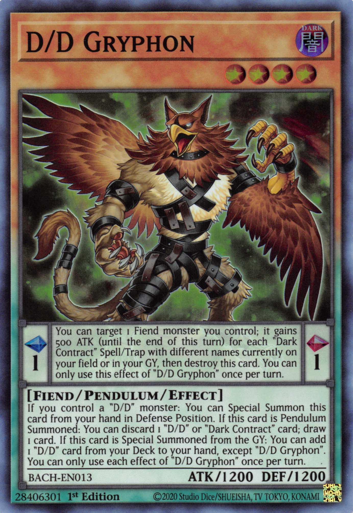 D/D Gryphon [BACH-EN013] Super Rare | Amazing Games TCG