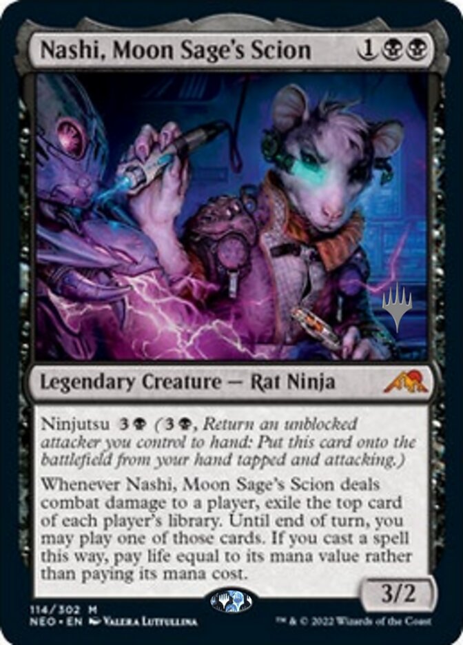 Nashi, Moon Sage's Scion (Promo Pack) [Kamigawa: Neon Dynasty Promos] | Amazing Games TCG