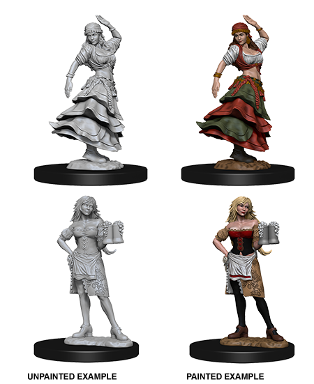 Pathfinder Deep Cuts Unpainted Miniatures: Bartender/Dancing Girl | Amazing Games TCG