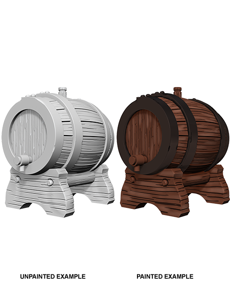 WizKids Deep Cuts Unpainted Miniatures: Keg Barrels | Amazing Games TCG