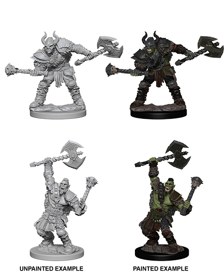 Pathfinder Deep Cuts Unpainted Miniatures: Half-Orc Male Barbarian | Amazing Games TCG