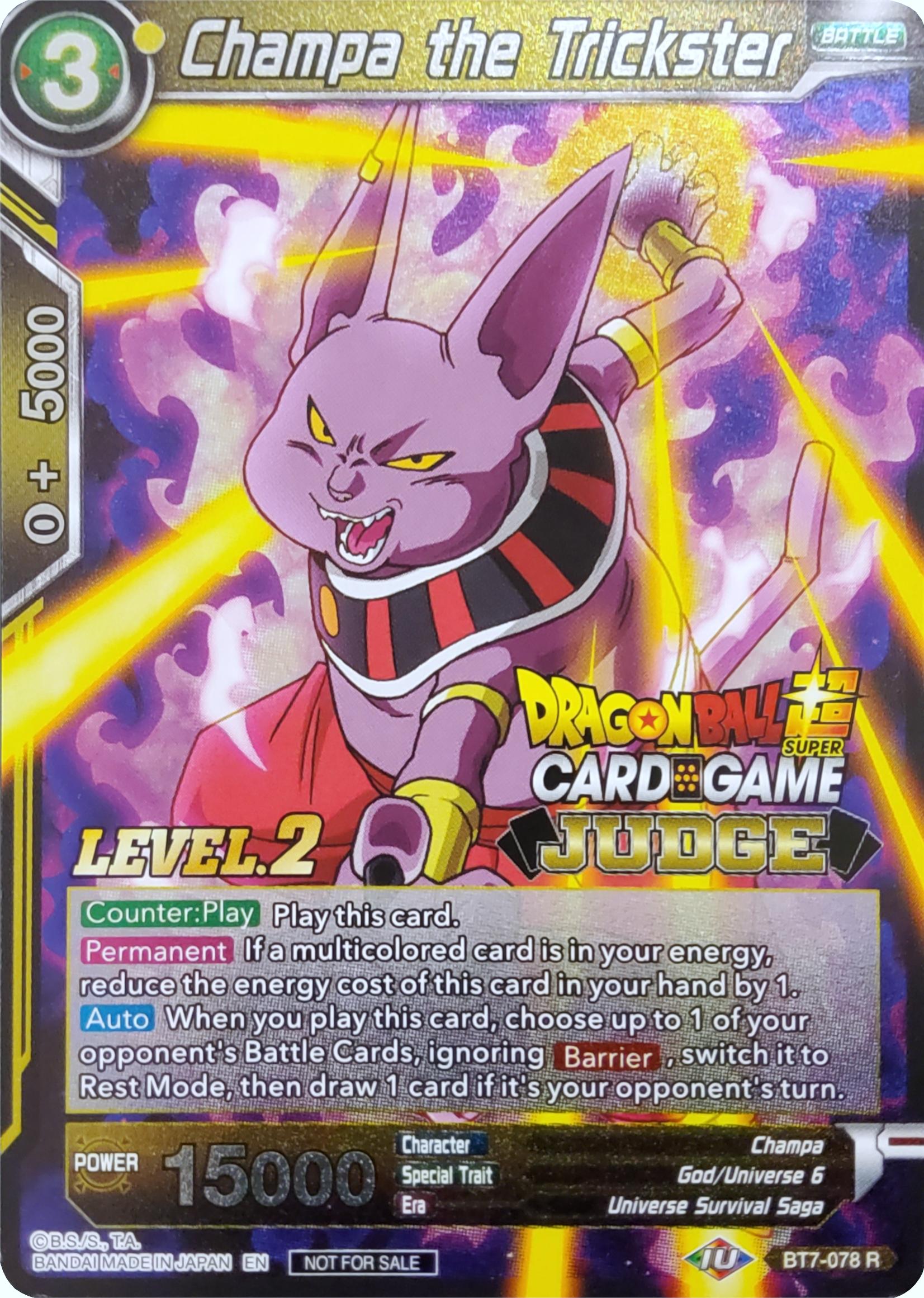 Champa the Trickster (Level 2) (BT7-078) [Judge Promotion Cards] | Amazing Games TCG