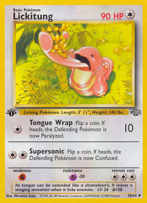 Lickitung (38/64) [Jungle 1st Edition] | Amazing Games TCG