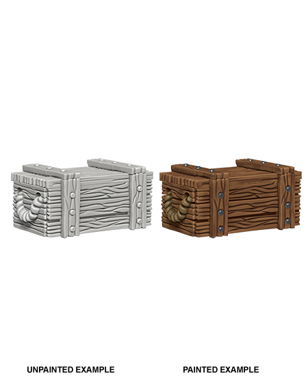 WizKids Deep Cuts Unpainted Miniatures: Crates | Amazing Games TCG