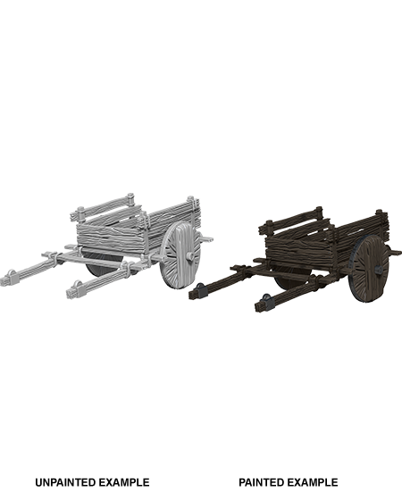 WizKids Deep Cuts Unpainted Miniatures: 2 Wheel Cart | Amazing Games TCG