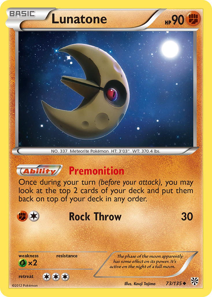 Lunatone (73/135) [Black & White: Plasma Storm] | Amazing Games TCG