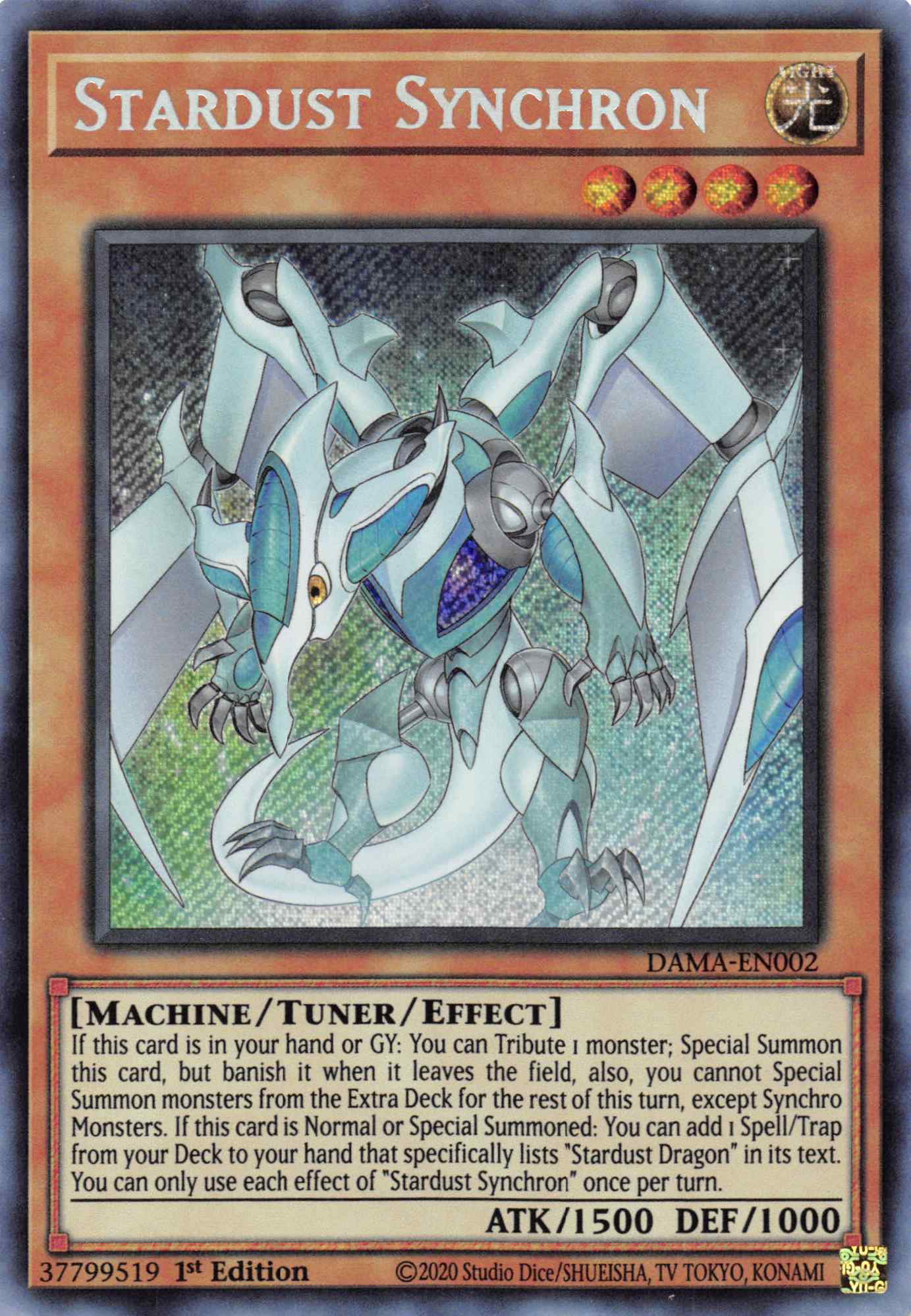 Stardust Synchron [DAMA-EN002] Secret Rare | Amazing Games TCG