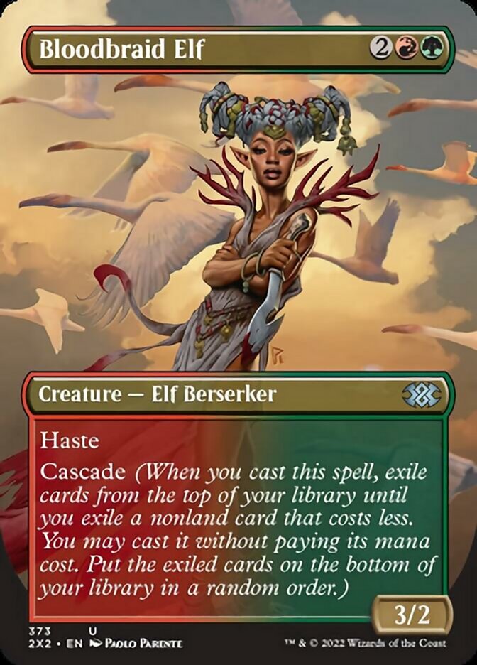 Bloodbraid Elf (Borderless Alternate Art) [Double Masters 2022] | Amazing Games TCG