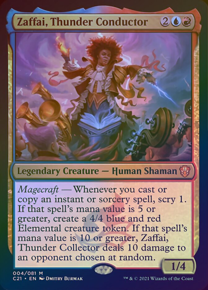 Zaffai, Thunder Conductor (Display Commander) [Commander 2021] | Amazing Games TCG