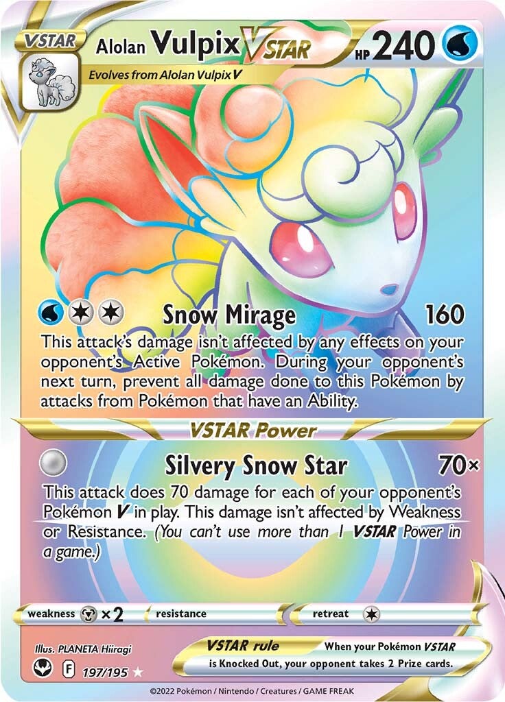 Alolan Vulpix VSTAR (197/195) [Sword & Shield: Silver Tempest] | Amazing Games TCG