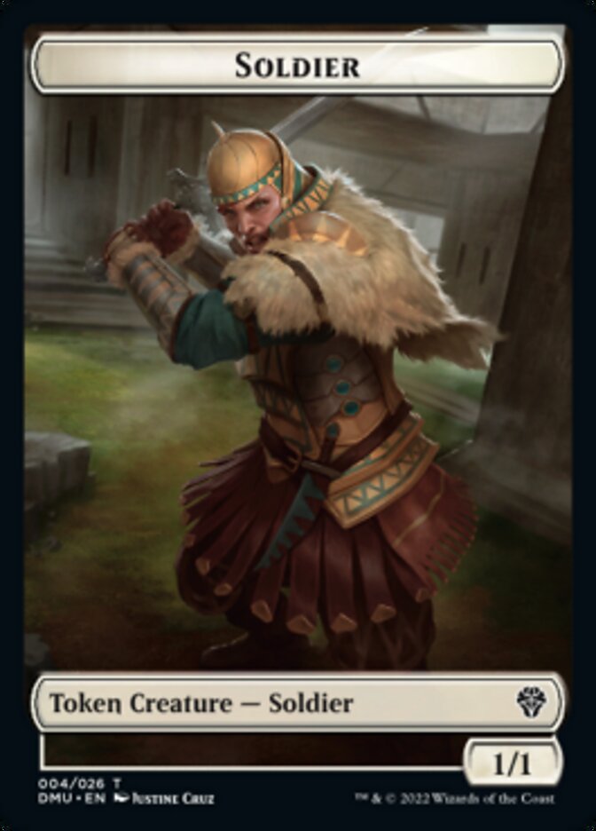 Soldier // Monk Double-sided Token [Dominaria United Tokens] | Amazing Games TCG