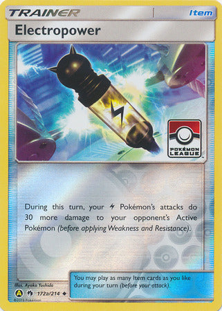 Electropower (172a/214) (League Promo) [Sun & Moon: Lost Thunder] | Amazing Games TCG