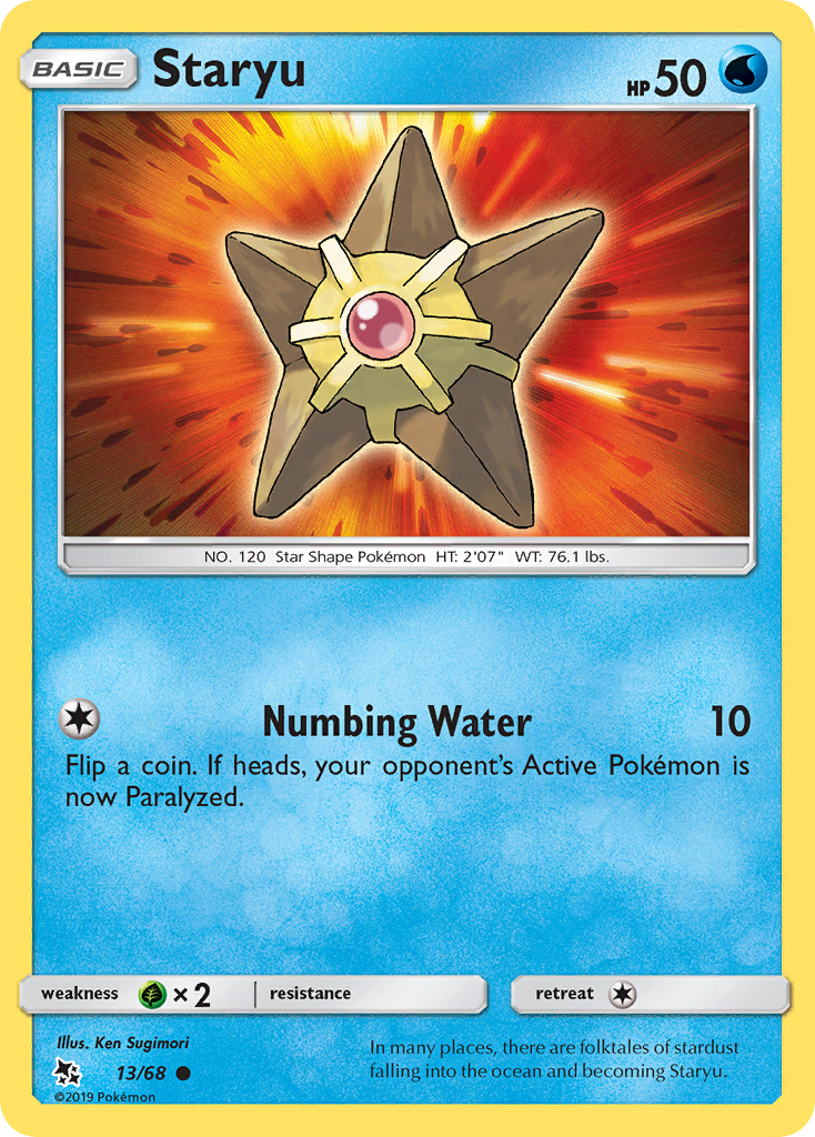 Staryu (13/68) [Sun & Moon: Hidden Fates] | Amazing Games TCG