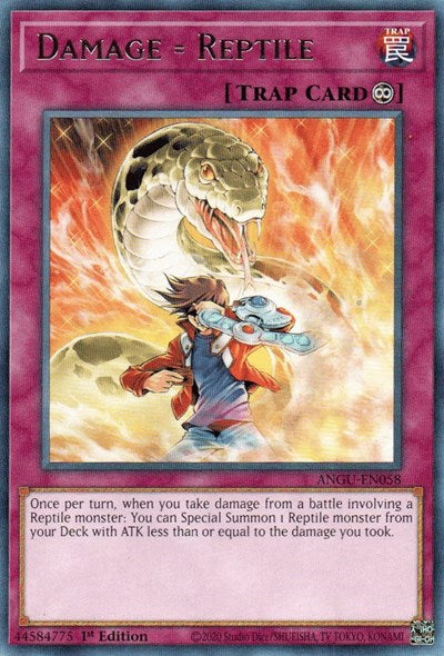 Damage = Reptile (Rare) [ANGU-EN058] Rare | Amazing Games TCG