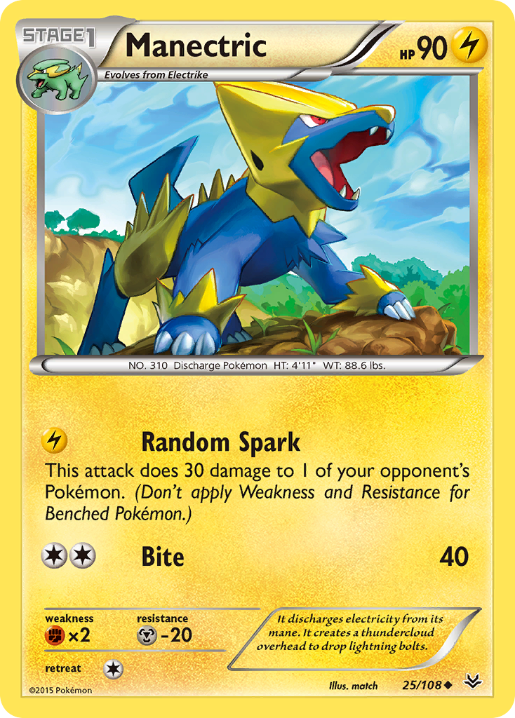 Manectric (25/108) [XY: Roaring Skies] | Amazing Games TCG