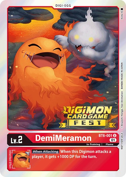 DemiMeramon [BT6-001] (Digimon Card Game Fest 2022) [Double Diamond Promos] | Amazing Games TCG