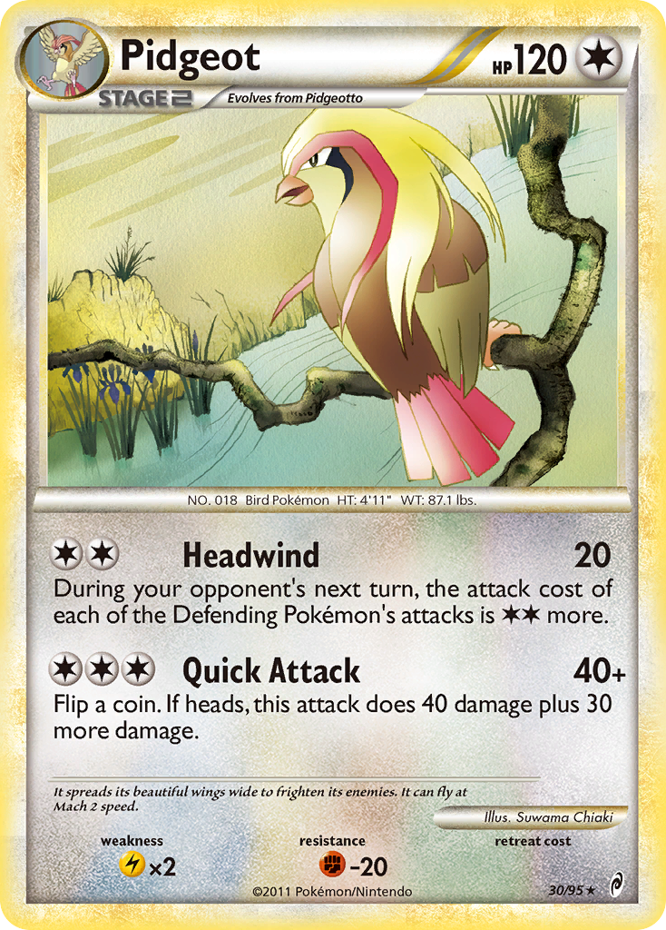 Pidgeot (30/95) [HeartGold & SoulSilver: Call of Legends] | Amazing Games TCG