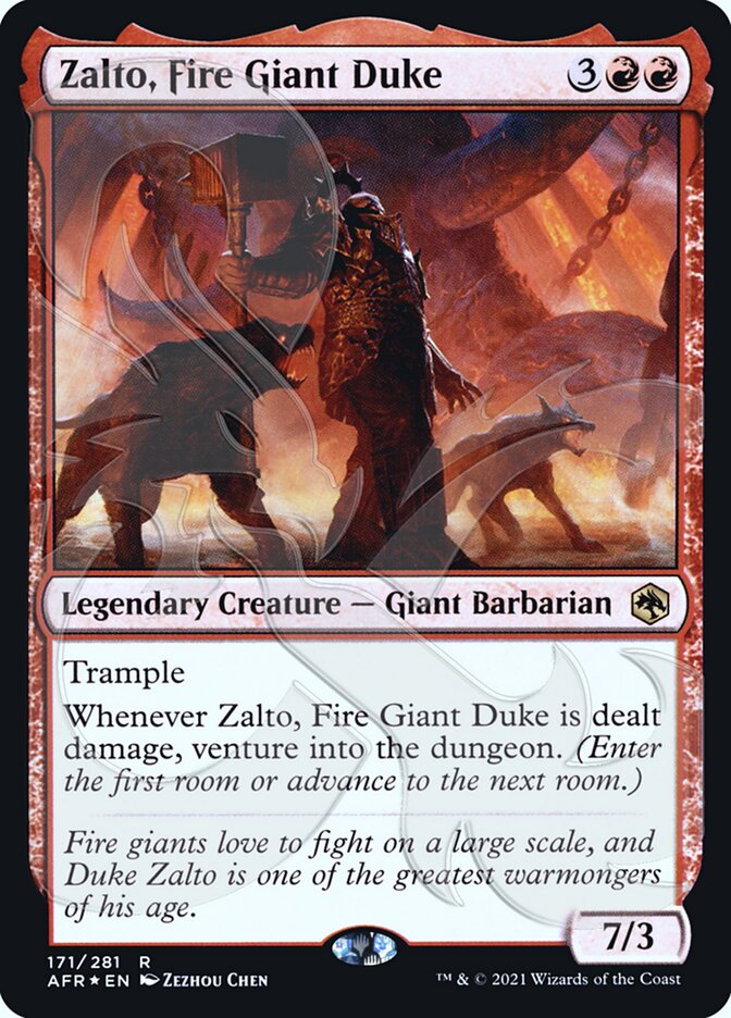 Zalto, Fire Giant Duke (Ampersand Promo) [Dungeons & Dragons: Adventures in the Forgotten Realms Promos] | Amazing Games TCG