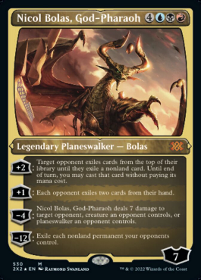 Nicol Bolas, God-Pharaoh (Foil Etched) [Double Masters 2022] | Amazing Games TCG