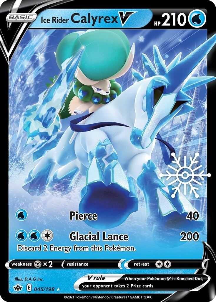 Ice Rider Calyrex V (045/198) (Holiday Calendar) [Sword & Shield: Chilling Reign] | Amazing Games TCG