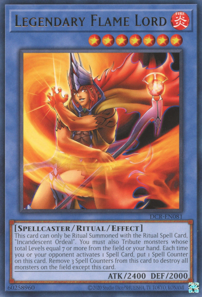 Legendary Flame Lord [DCR-EN081] Rare | Amazing Games TCG