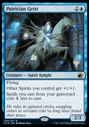 Patrician Geist (Promo Pack) [Innistrad: Midnight Hunt Promos] | Amazing Games TCG