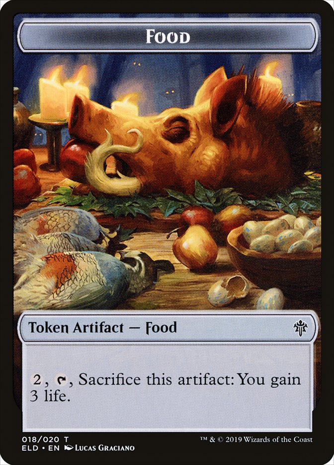 Food (018/020) [Throne of Eldraine Tokens] | Amazing Games TCG