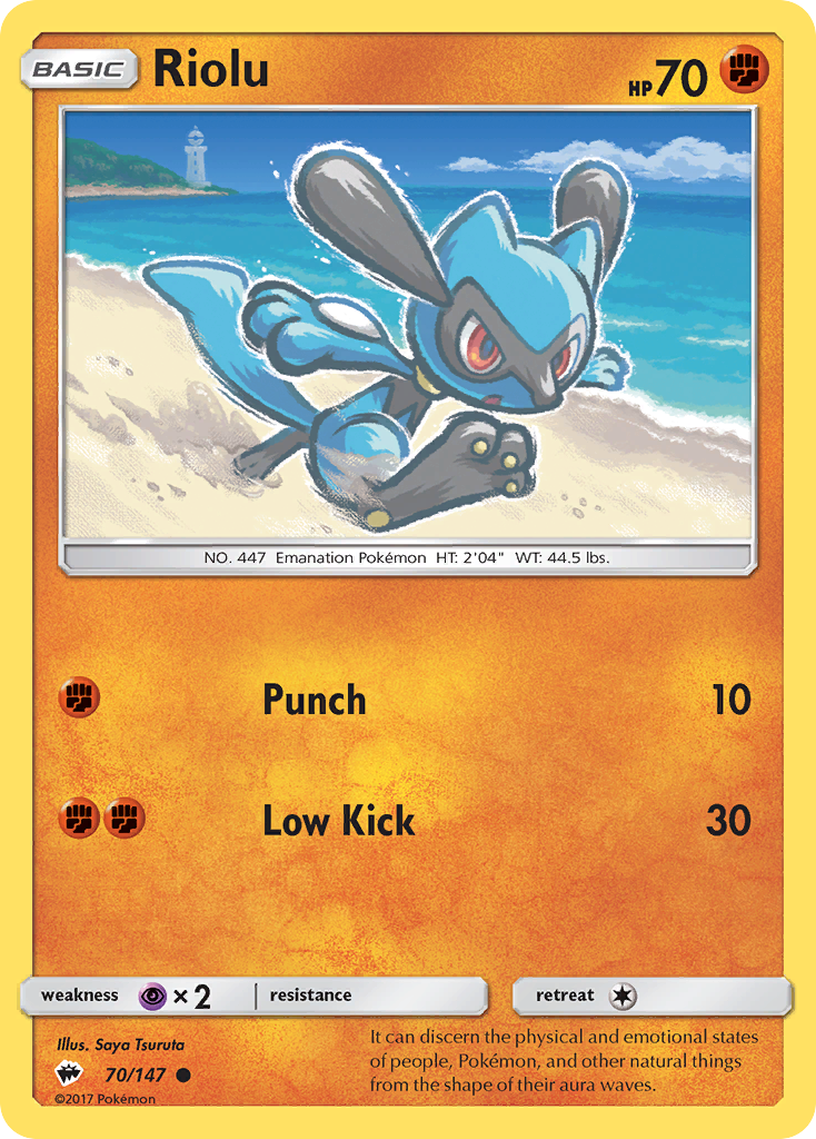 Riolu (70/147) [Sun & Moon: Burning Shadows] | Amazing Games TCG