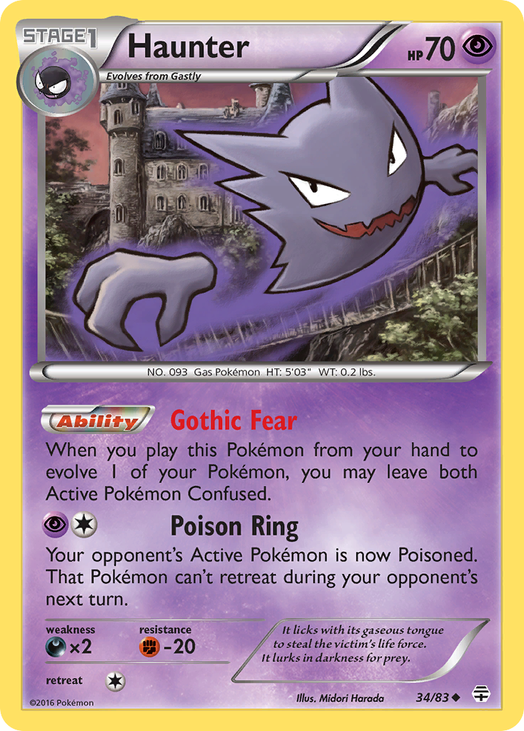 Haunter (34/83) [XY: Generations] | Amazing Games TCG