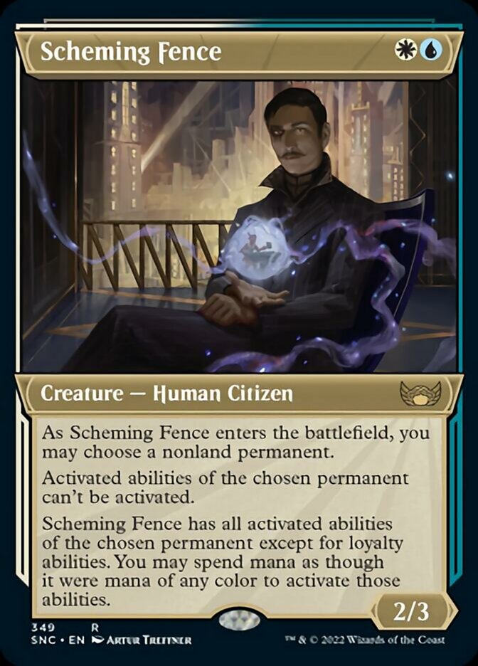 Scheming Fence (Showcase Art Deco) [Streets of New Capenna] | Amazing Games TCG
