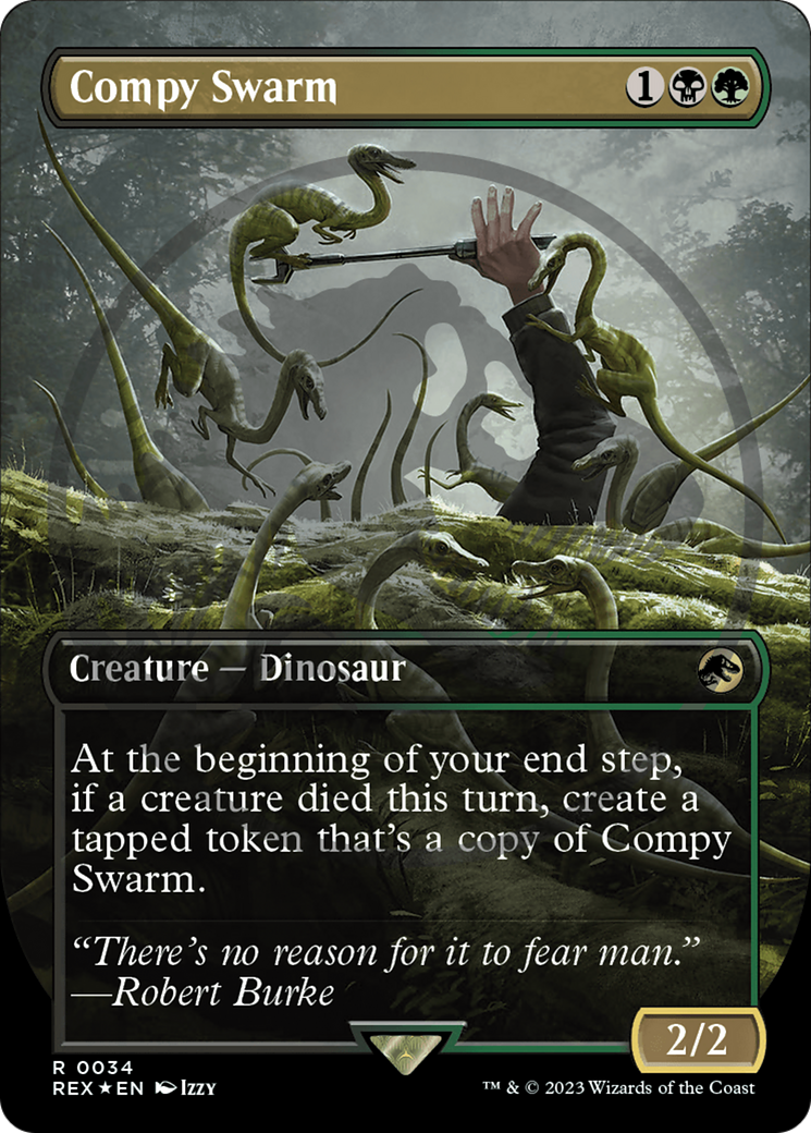 Compy Swarm Emblem (Borderless) [Jurassic World Collection Tokens] | Amazing Games TCG