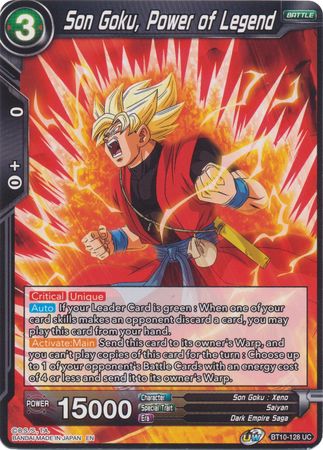 Son Goku, Power of Legend (BT10-128) [Rise of the Unison Warrior] | Amazing Games TCG