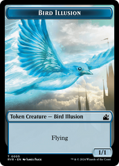 Elf Knight // Bird Illusion Double-Sided Token [Ravnica Remastered Tokens] | Amazing Games TCG