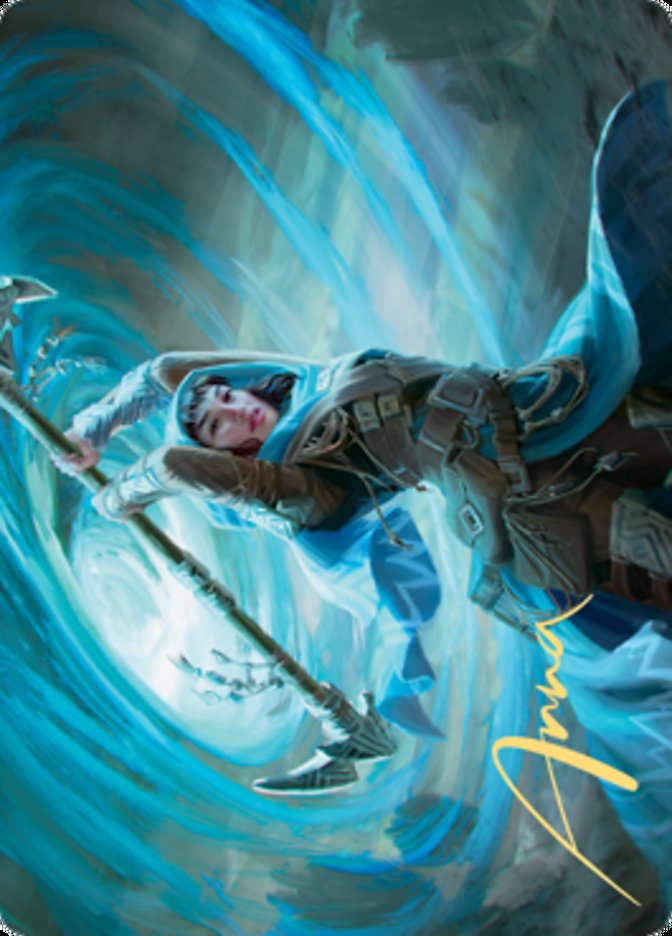 Sea Gate Stormcaller Art Card (Gold-Stamped Signature) [Zendikar Rising Art Series] | Amazing Games TCG