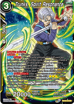 Trunks, Spirit Resonance (EX18-03) [Namekian Boost] | Amazing Games TCG