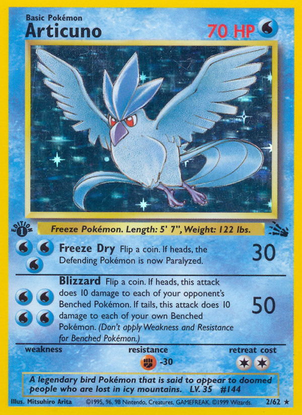 Articuno (2/62) [Fossil 1st Edition] | Amazing Games TCG