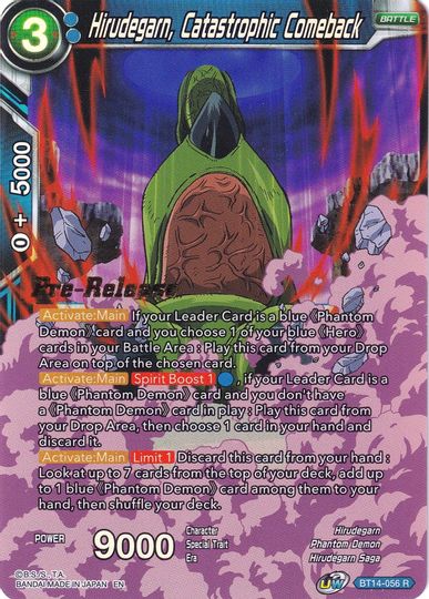 Hirudegarn, Catastrophic Comeback (BT14-056) [Cross Spirits Prerelease Promos] | Amazing Games TCG