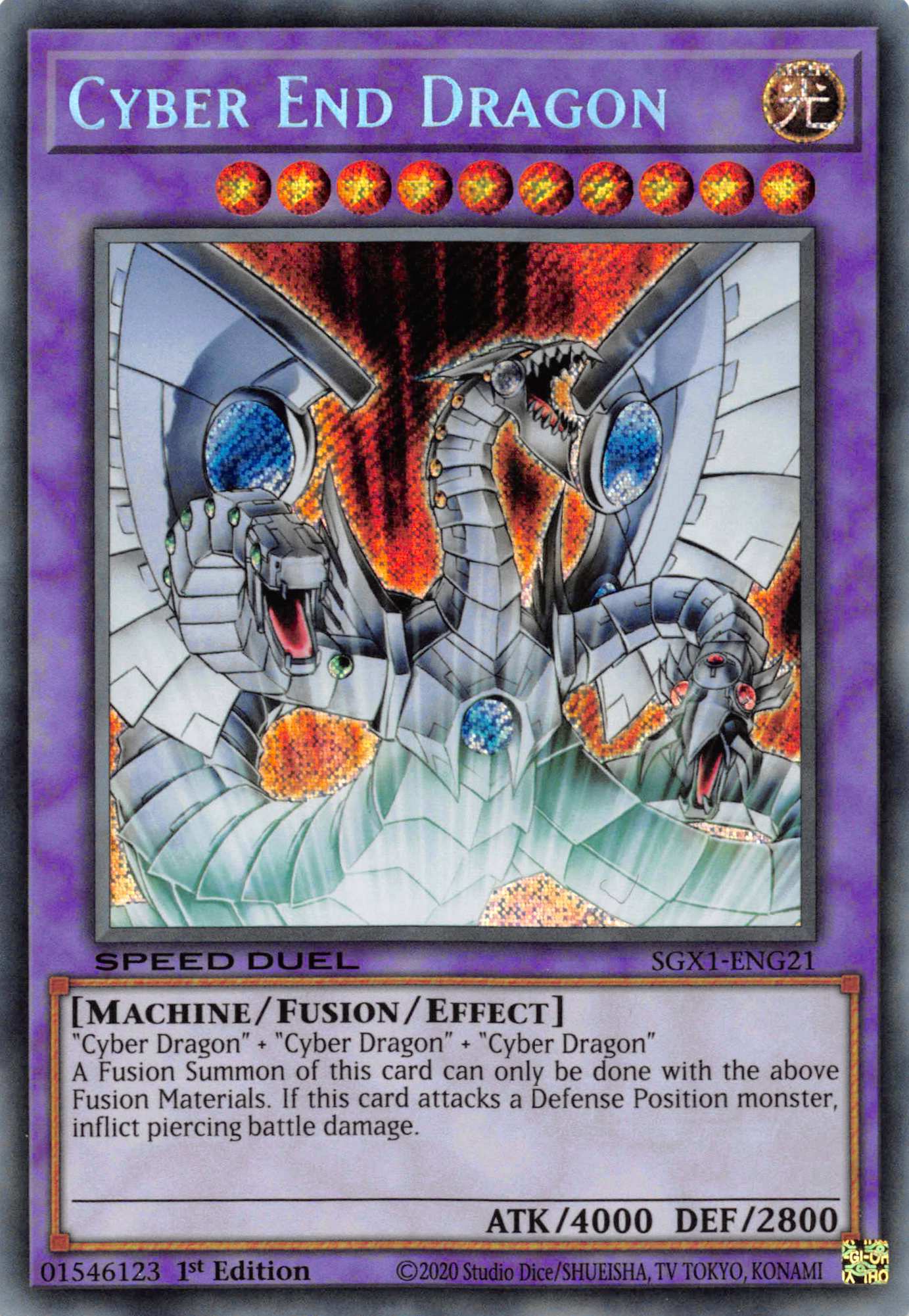 Cyber End Dragon [SGX1-ENG21] Secret Rare | Amazing Games TCG