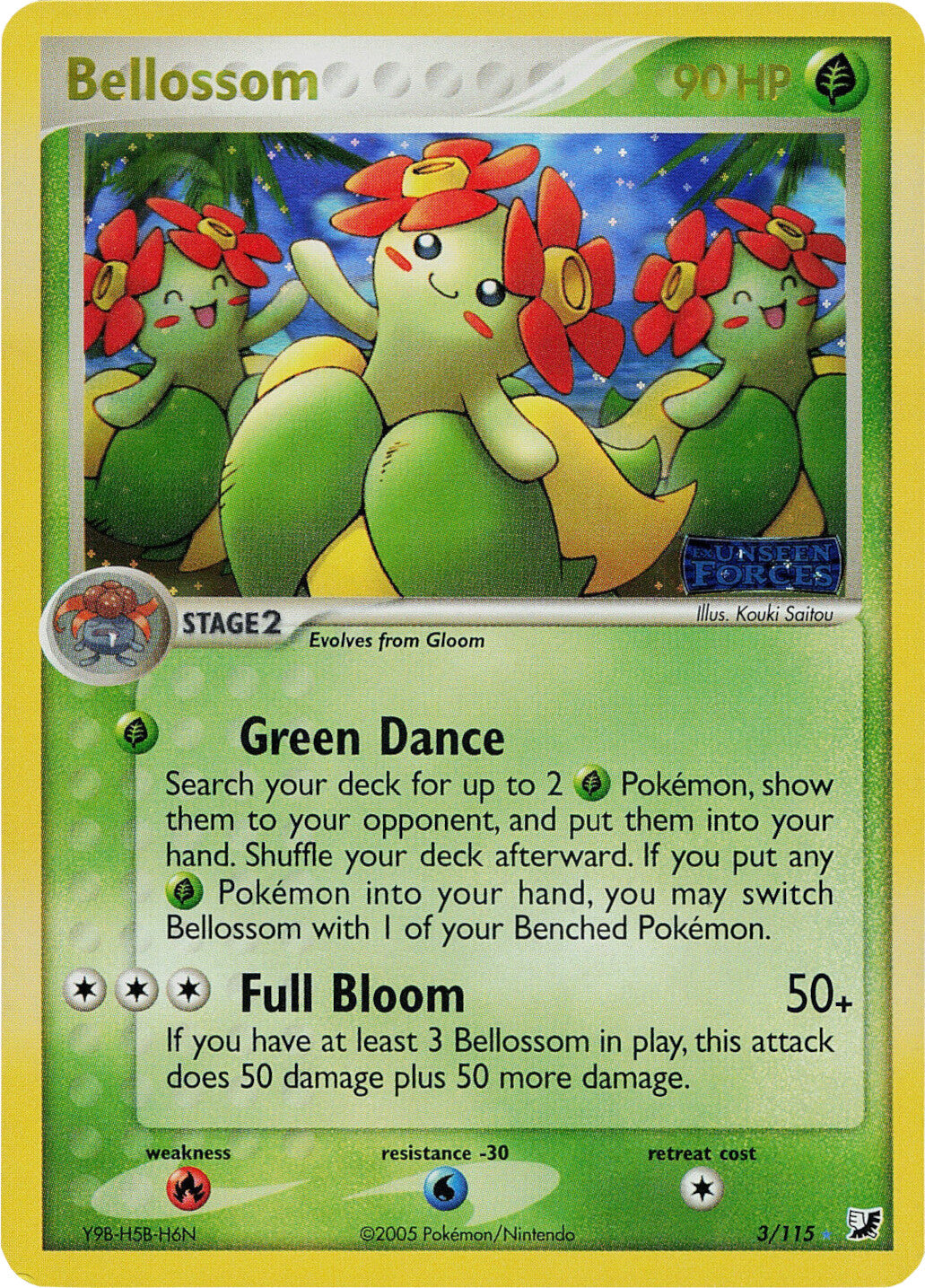 Bellossom (3/115) (Stamped) [EX: Unseen Forces] | Amazing Games TCG