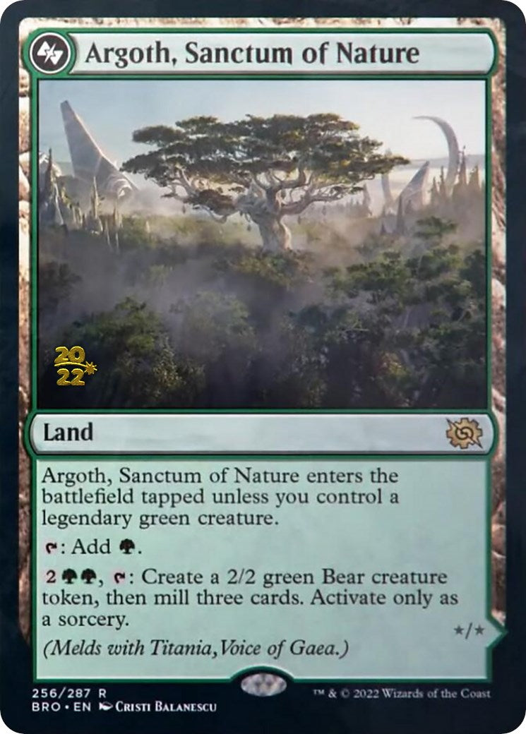 Argoth, Sanctum of Nature [The Brothers' War: Prerelease Promos] | Amazing Games TCG