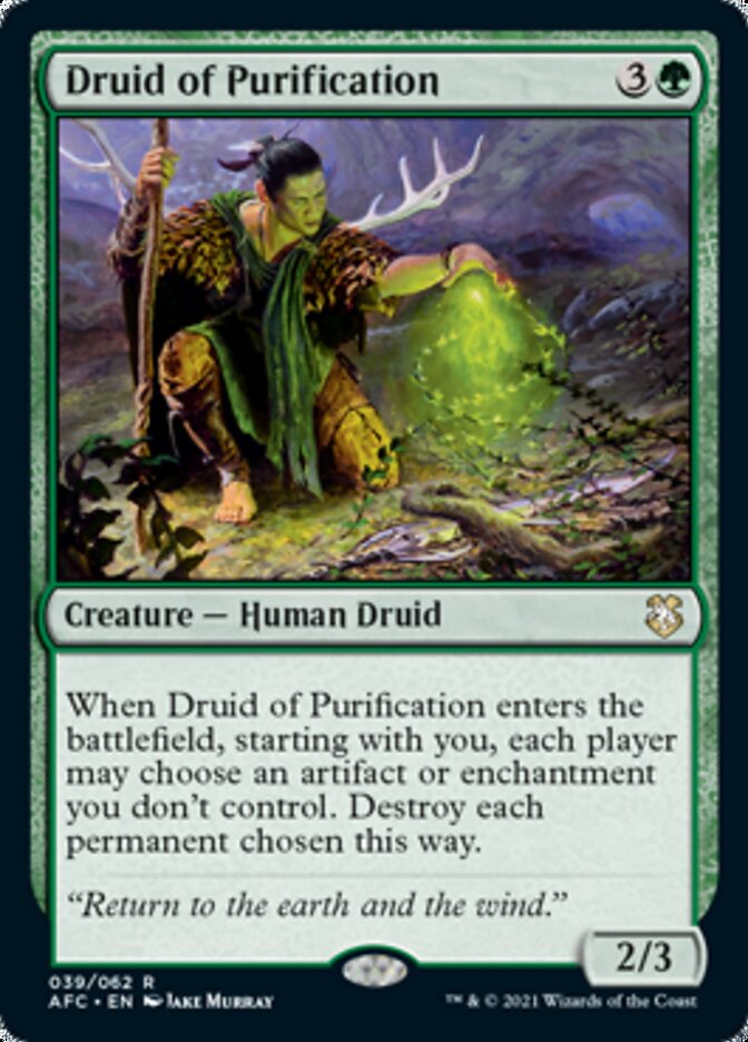 Druid of Purification [Dungeons & Dragons: Adventures in the Forgotten Realms Commander] | Amazing Games TCG