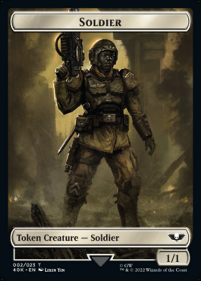 Soldier (002) // Space Marine Devastator Double-sided Token [Universes Beyond: Warhammer 40,000 Tokens] | Amazing Games TCG